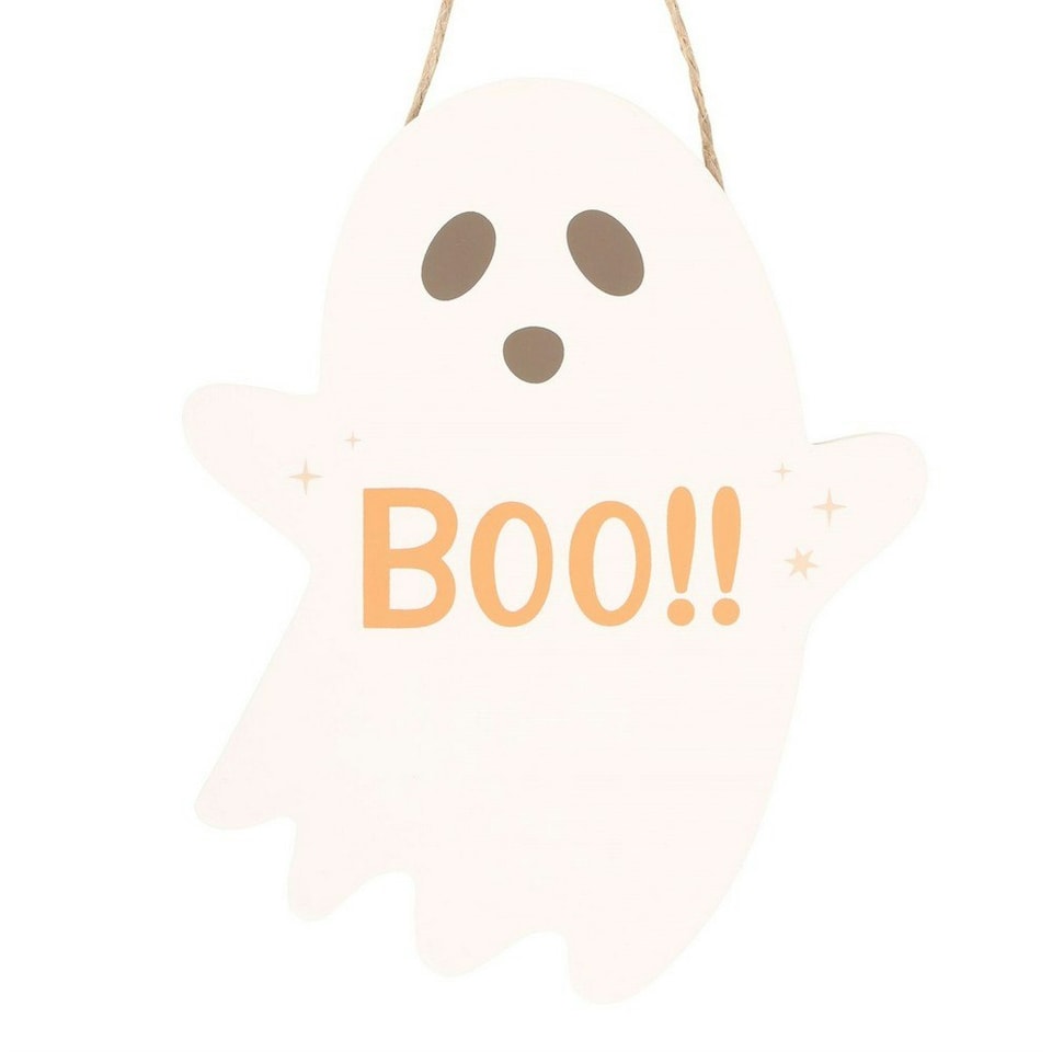 image 1 of Something Different Boo Ghost Plaque - Off White - One Size