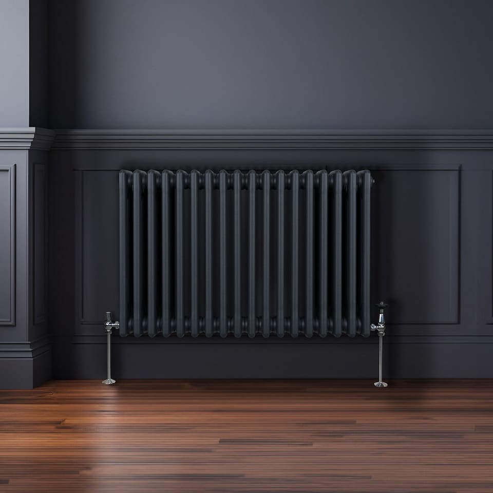 image 1 of Traditional 3 Column Radiator 600 x 832mm Anthracite Grey