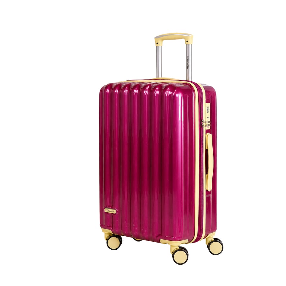 image 1 of Fergana 24 Inch Cabin Carry On Polycarbonate Hard Shell Suitcase Lightweight Spinner Luggage TSA Lock Purple
