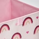 image 4 of OHS Kids 2 Pack Rainbow Print Folding Storage Cube Boxes, 27x27cm - Blush Pink