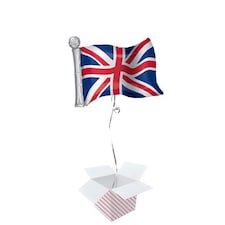 Great Britain Flag Helium Foil Giant Balloon - Inflated Balloon in a Box