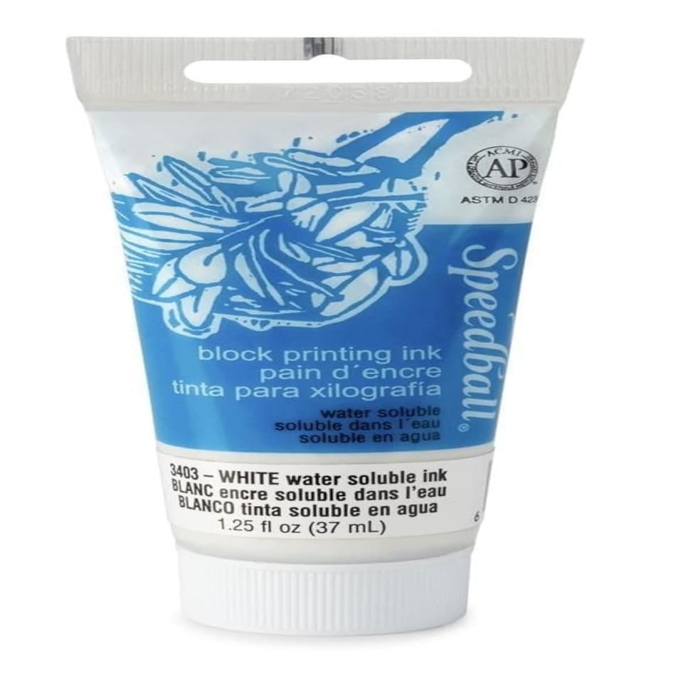 37cc (1.25oz.) Water-Soluble Block Ink White White
