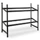 image 1 of Interiors By Premier Minimal Two Tier Shoe Rack, Functional Shoe Drawer Organizer For Bedroom, Robust Shoe Rack For Livingroom Black