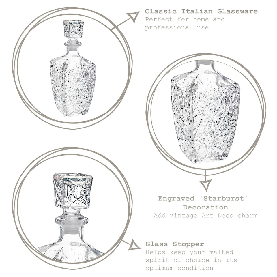 image 1 of Bormioli Rocco Dedalo Whisky Decanter - 780ml Clear