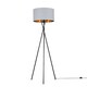 image 4 of ValueLights Camden Black Tripod Floor Lamp Grey & Gold Shade & Bulb Gold