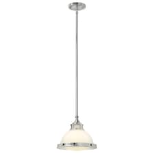 Amelia 1 Light Dome Ceiling Mini Pendant Chrome, E27