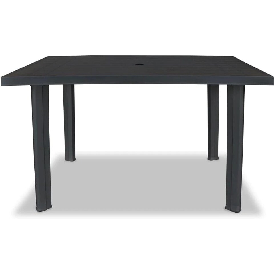 image 1 of Large Summer Weather Proof Plastic Rectangle Table Garden Patio Dining Furniture | Black | Anthracite