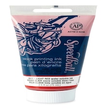 Speedball Water-Soluble Block Ink, Light Red, 2.5oz