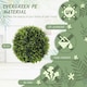 image 9 of HOMCOM Set of 2 Artificial Plant Topiary Balls, Faux Plants for Decor, Green