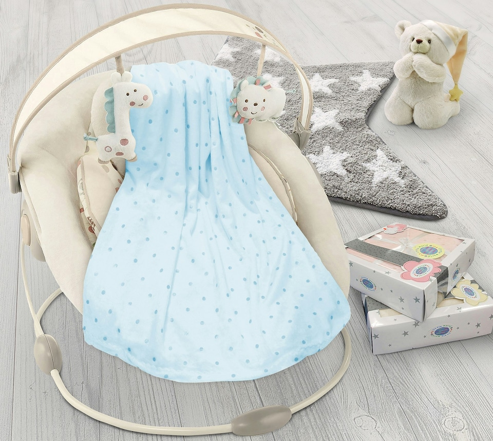 image 1 of Gift Packed Baby Blanket - 106cm x 76cm | Blue