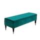 image 1 of Sierra Plain 90cm Ottoman Storage Bench - Plush Velvet Shoe Bench - Emerald Green Upholstery Footstool with Storage