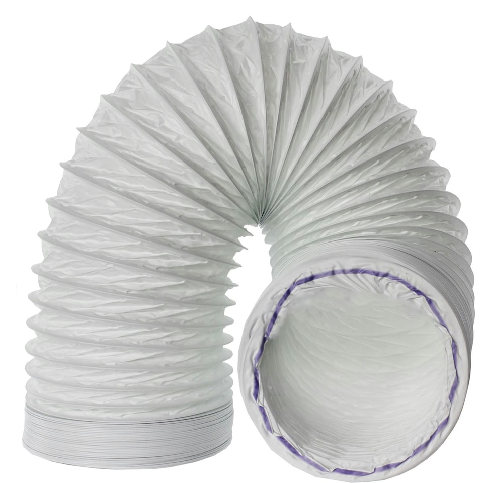 image 1 of SPARES2GO Universal Vent Hose for Air Conditioner Conditioning 3m 5" Extension Pipe White