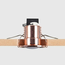 ValueLights Pack of 4 - Fire Rated Copper Effect GU10 Recessed Ceiling Downlight/Spotlights With 5w LED Bulbs 6500K Cool White