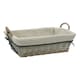 image 2 of JVL Arianna Rectangular Willow Storage Basket, Grey Wash | Grey
