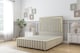 image 1 of Sloomy Boston Gold Cream Plush Divan Bed Base 2 Drawers Right Side With 26 Inch Strutted Headboard & 12 Inch Matching Footboard | Cream | Cream | Super King | 1