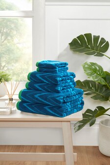 Helix Pure Cotton Face Cloth Towels Set Of 4 | Blue | Face cloth | 4