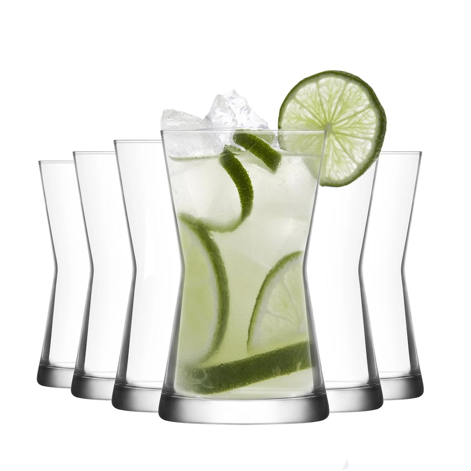 image 1 of LAV Derin Highball Glasses - 350ml - Clear - Pack of 6 | Clear | Clear