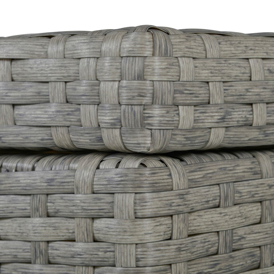 image 1 of Outsunny 4 PCs Rattan Wicker Sofa Set Conservatory Furniture w/ Side Storage Box