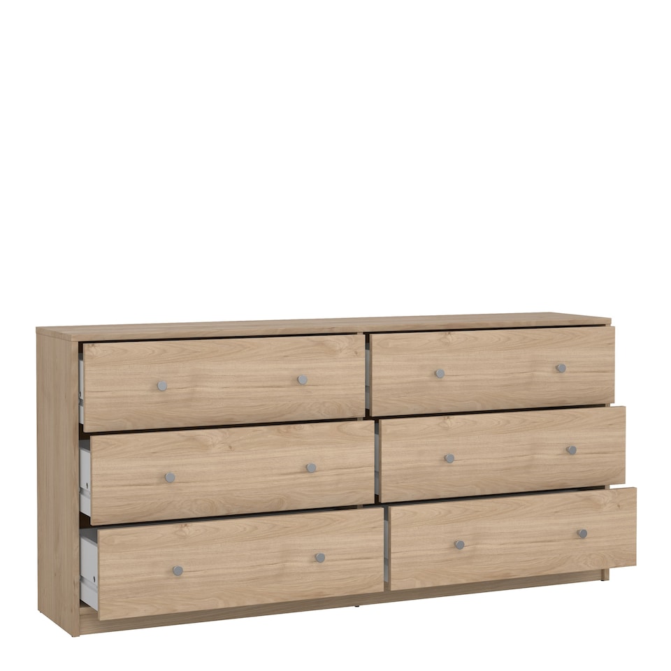 image 1 of May Chest of 6 Drawers (3+3) in Jackson Hickory Oak