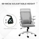 image 6 of Vinsetto Mesh Office Chair with Lumbar Support, Flip-up Arm, Wheels, Grey