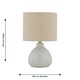 image 8 of First Choice Lighting Set of 2 Tuscan White Ceramic Lamps with Natural Linen Shade White | Brown