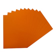 Pack of 50 A5 Coloured Card 160gsm Sheets | Orange | Orange | A5 | 1