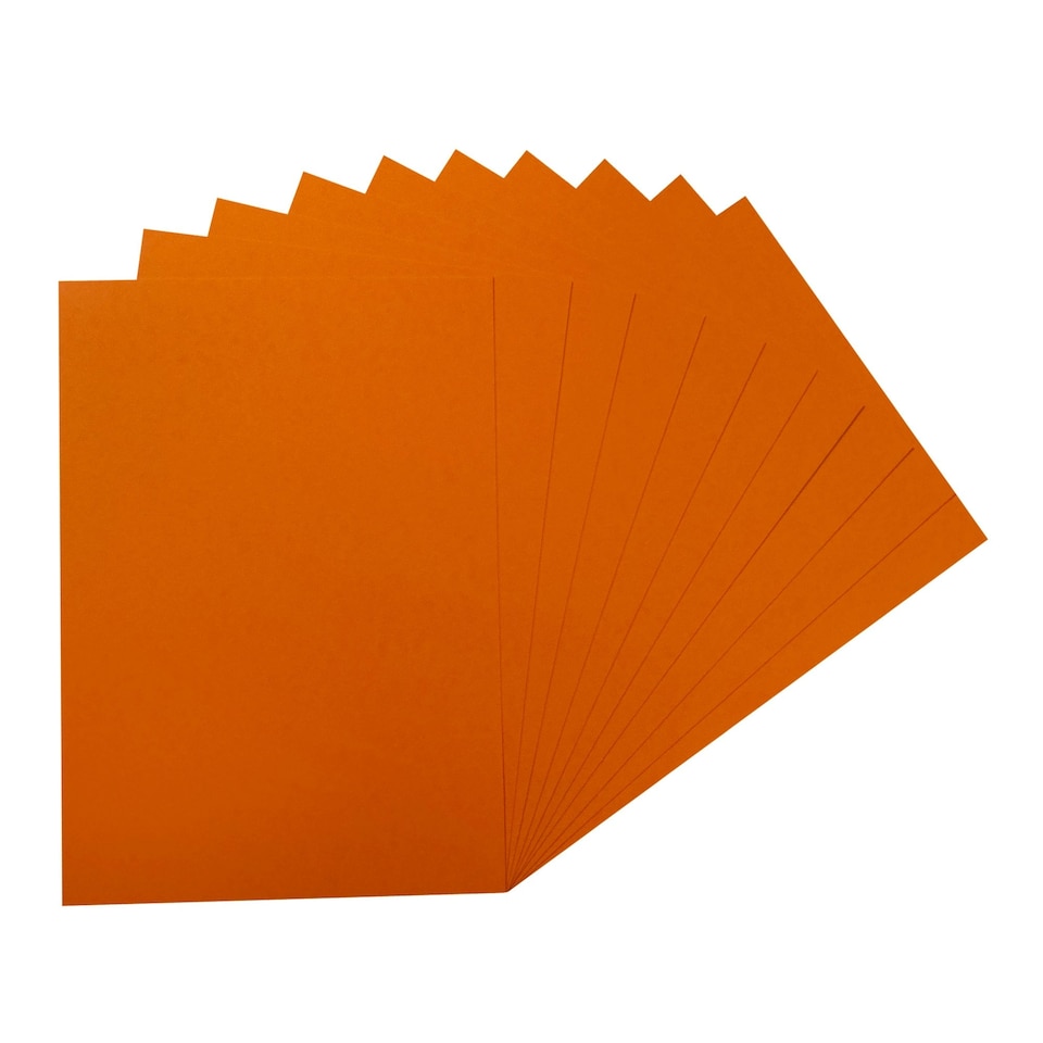 image 1 of Pack of 50 A5 Coloured Card 160gsm Sheets | Orange | Orange | A5 | 1