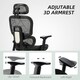 image 6 of HOMCOM Ergonomic Office Chair Swivel Computer Chair with 3D Armrest Black