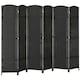 image 1 of HOMCOM 6 Panel Folding Room Divider, Freestanding Privacy Screen for Living Room, Bedroom and Office, 240 x 170cm, Black | Black