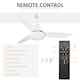 image 8 of HOMCOM Reversible Ceiling Fan with Light, 3 Blades, Mount Lighting Fan, White