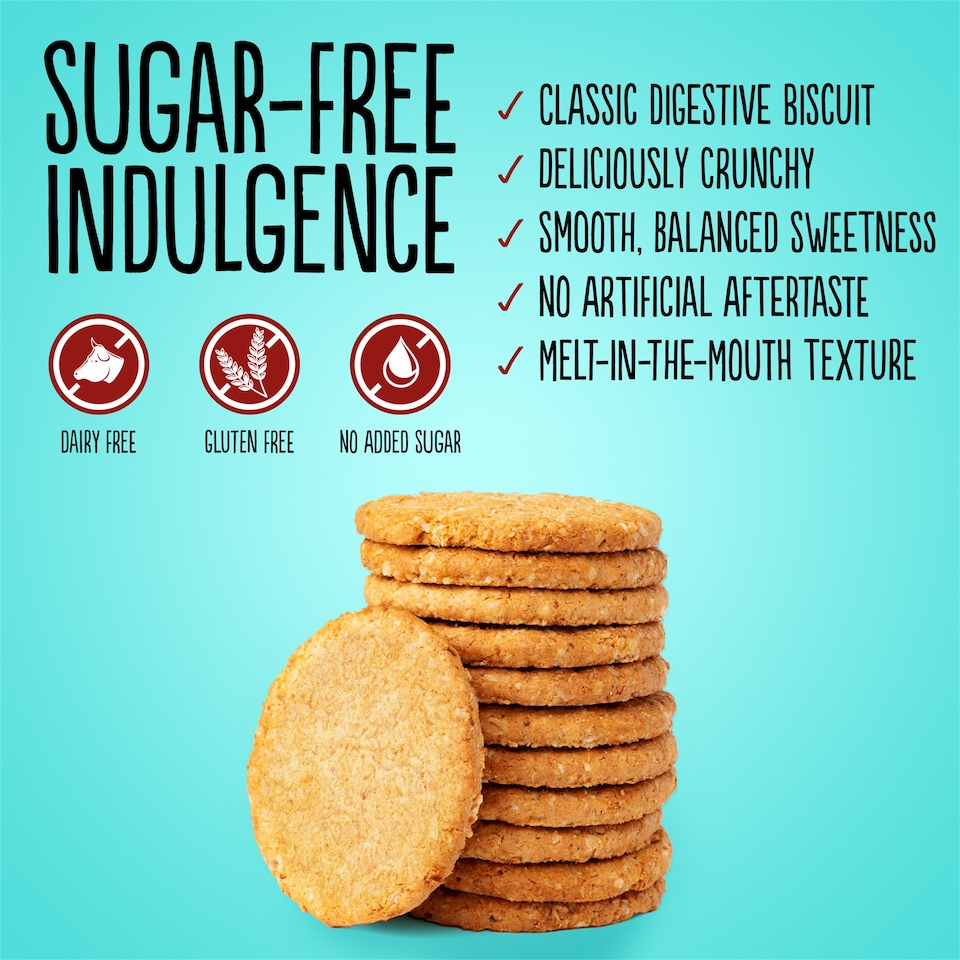 image 1 of Diablo No Added Sugar Digestive Cookies 150g 3 Pack