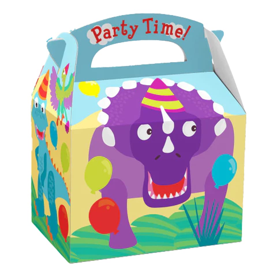 Amscan Party Time! Dinosaur Food Box | Multi | Multicoloured | One Size | 1