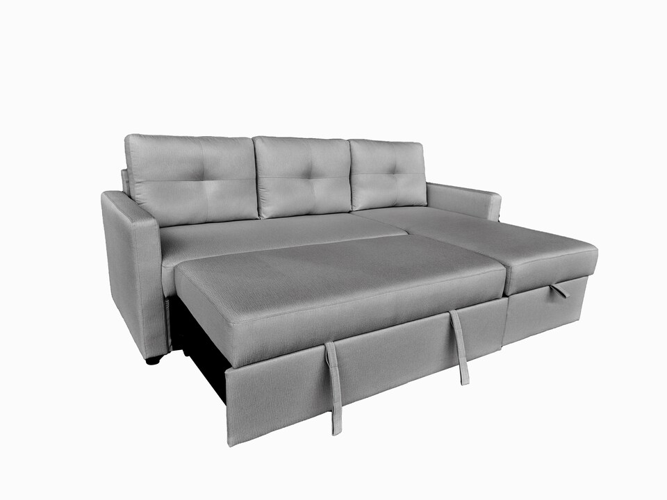 image 1 of The Savona 3 Seater Storage Sofa in Grey or Silver | Silver | One Size