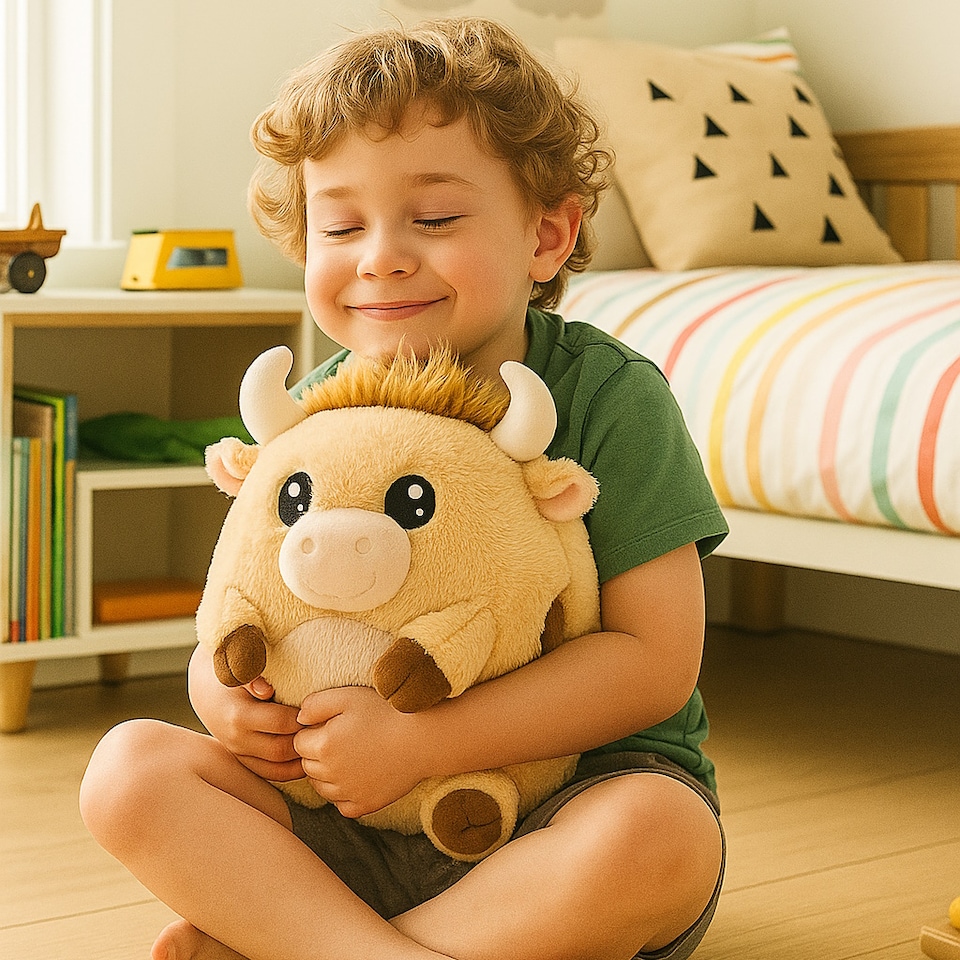 image 1 of Noxxiez Cosy Plush Hand Warmer Cushion - Highland Cow