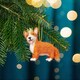 image 2 of Sass & Belle Christmas Felt Corgi with Crown Tree Decoration