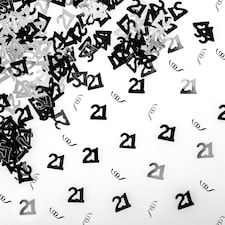 4 x 14g Black 21st Birthday Confetti