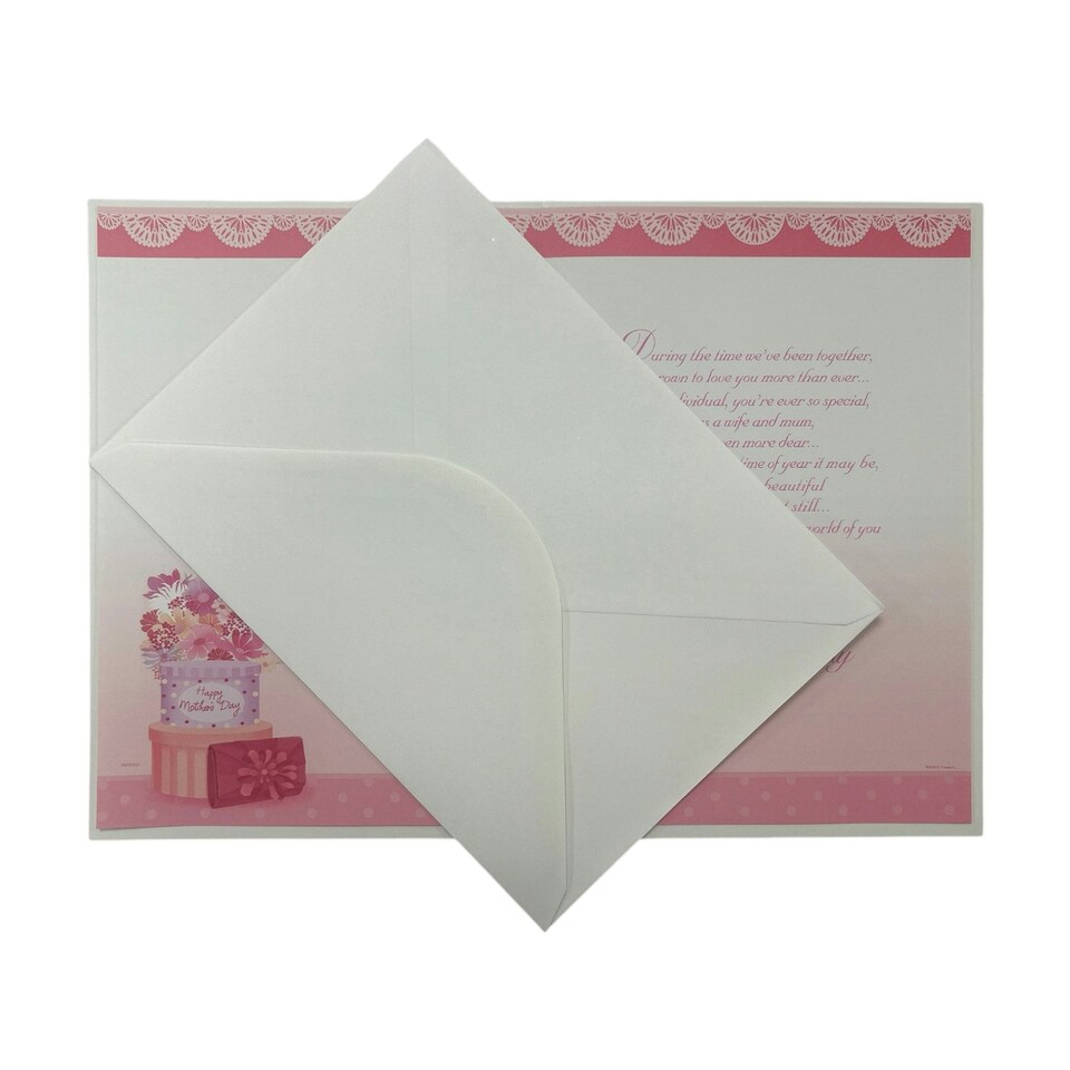 image 1 of To My Wife Bouquet of Pastel Flowers Design Mother's Day Card