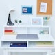 image 5 of Teamson Kids Children's Play Writing Desk with Storage and Chair Set, White