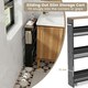 image 8 of COSTWAY 4-Tier Slim Storage Cart with Open Shelves Black Black