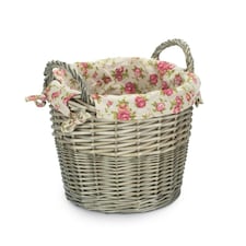Craft Basket with Garden Rose Lining Multi