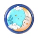 image 3 of Something Different Celestial The Moon Incense Holder - Blue/Beige/White - One Size