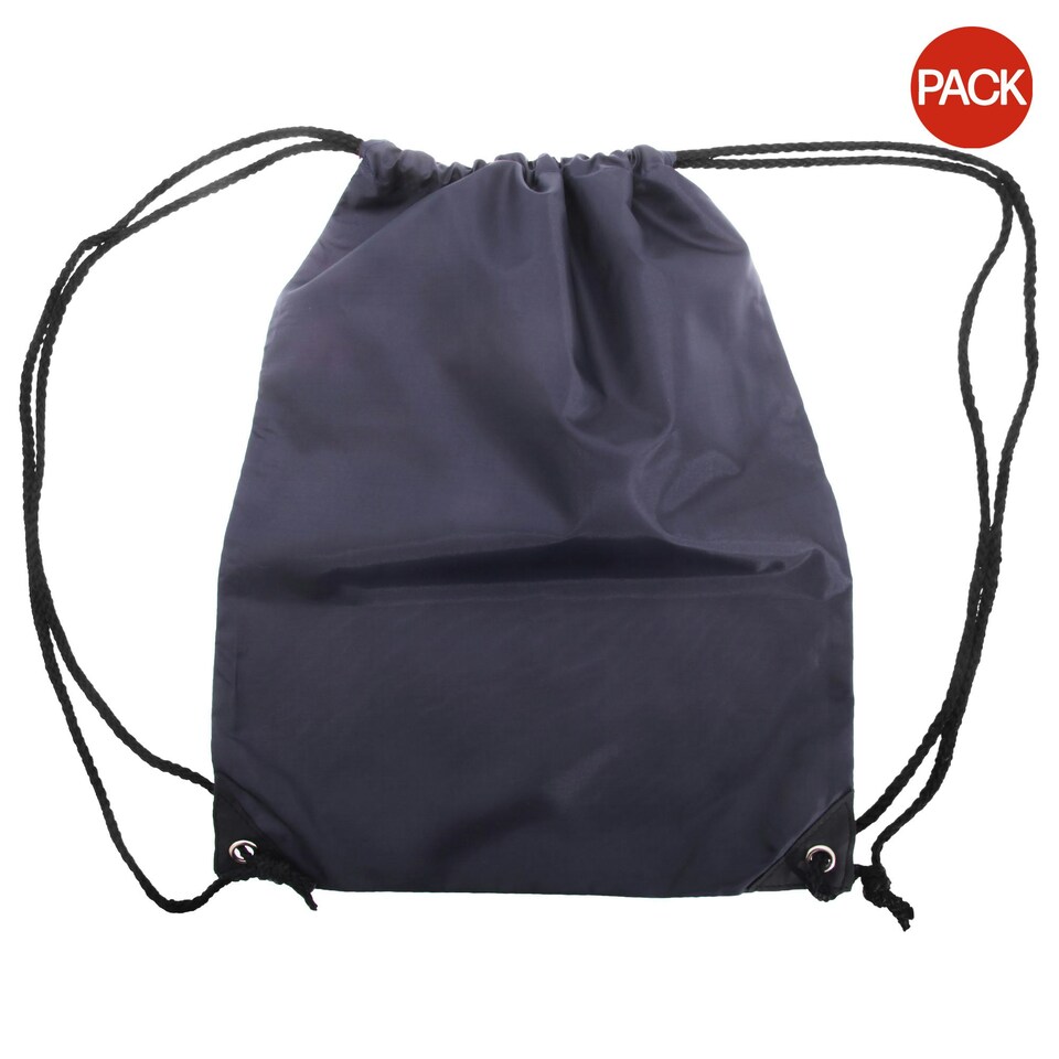 Shugon Stafford Plain Drawstring Tote Bag - 13 Litres (Pack of 2) - Navy Blue - One Size Purple | One Size