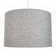 image 2 of Modern and Sleek 30cm Width Light Grey Linen Fabric Drum Lamp Shade 60w Maximum | Grey