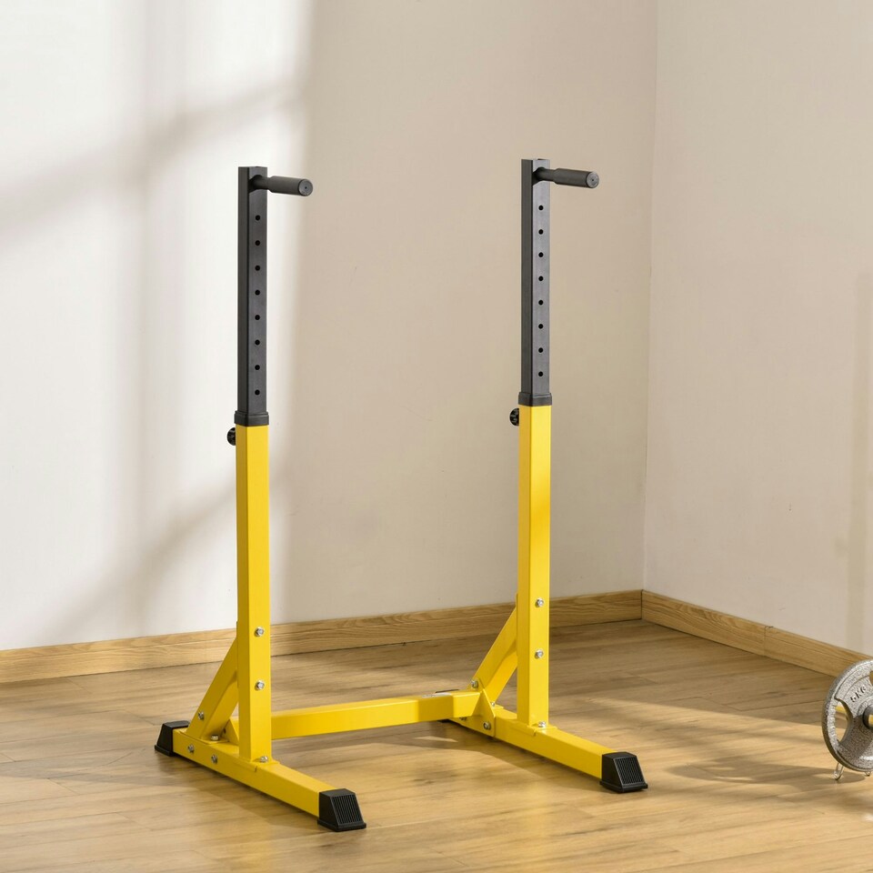 image 1 of HOMCOM Dip Station Chin Up Parallel Bars Pull Up Power Tower Home Gym Workout