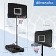 image 2 of COSTWAY Adjustable Portable Basketball Hoop Goal System Black | Standard