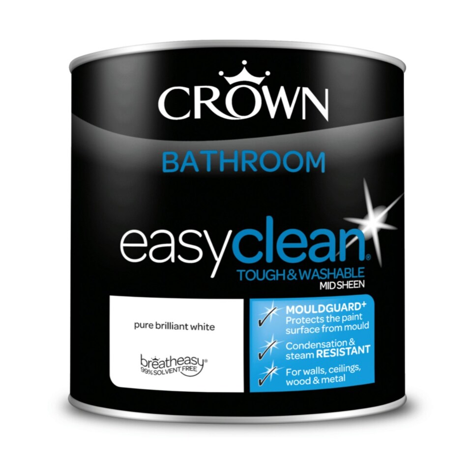 image 1 of Crown Easyclean Bathroom Pure Brilliant White 1L