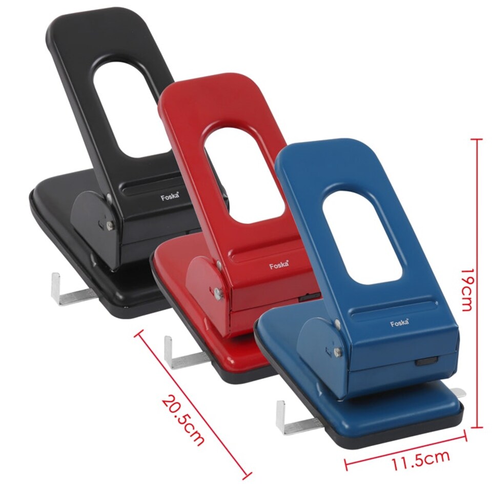 image 1 of Heavy Duty Two Hole Puncher with Measuring Guide