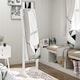 image 2 of HOMCOM Lockable Jewellery Storage Mirror Armoire Freestanding Adjustable White