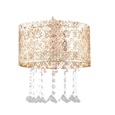 Gold Cut Out Jewelled Easy Fit Light Shade | Gold | Clear | Medium | 1
