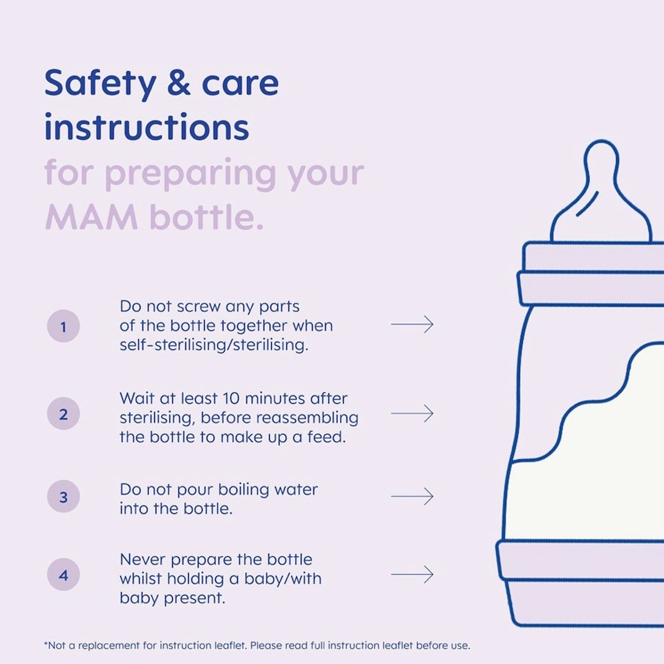 image 1 of 2 x MAM Easy Start Anti-Colic 320ml Baby Bottle Fast Flow Teat Pack of 2 Lilac | Multi | Not provided